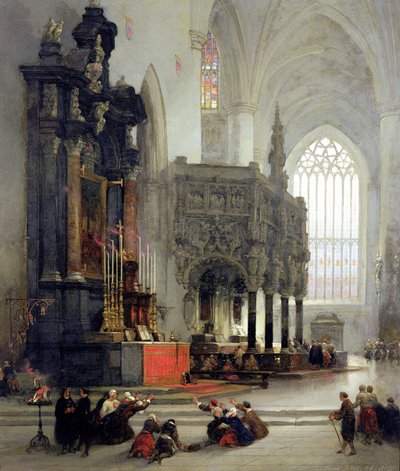 The Shrine of St. Gomar at Lierre, Belgium by David Roberts